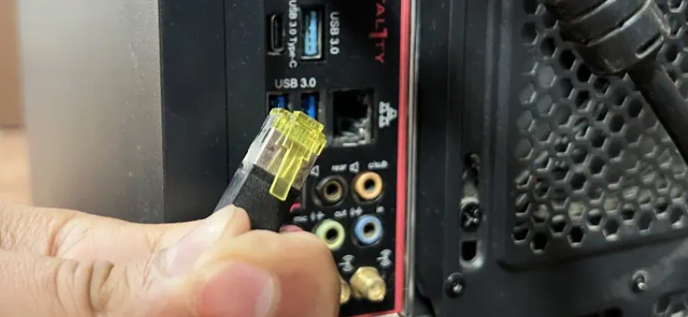 How to Open a PC Case Safely 6 ethernet-plug-in-pc-case
