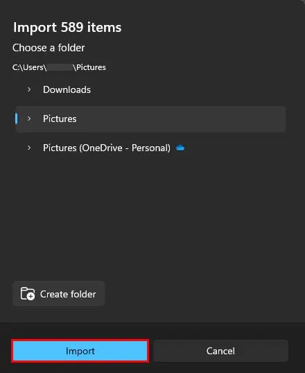import-photos-to-pictures