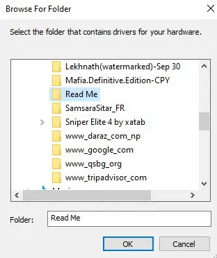 select-downloaded-driver