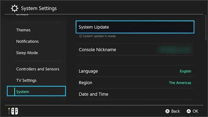 Switch-system-update