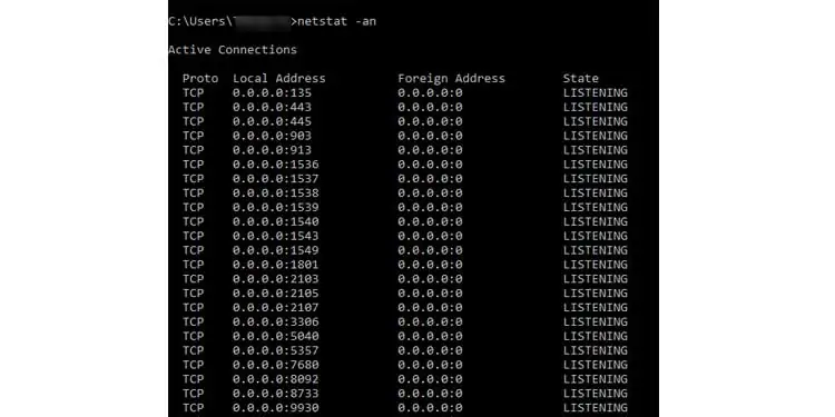 List-of-Listening-Ports-and-Addresses