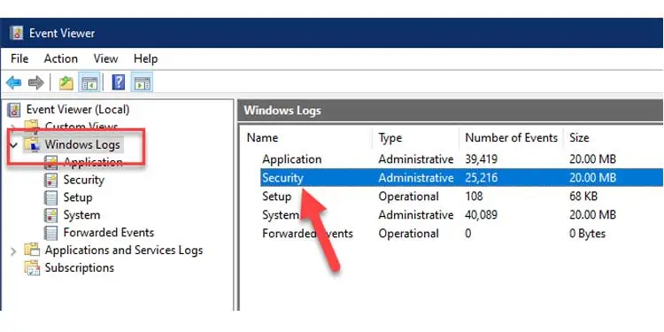 Auditing-Login-Event-Viewer