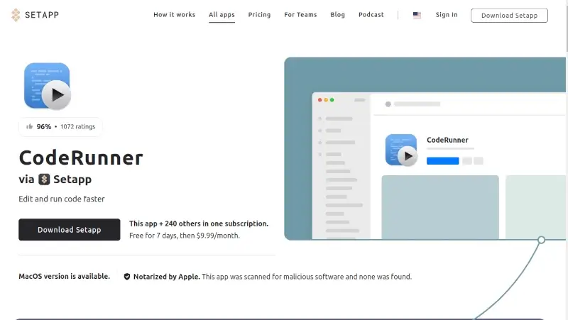 Setapp Coderunner