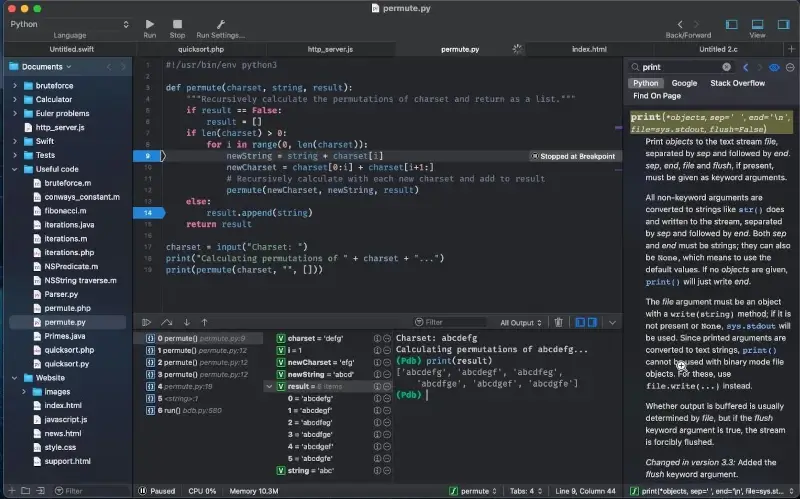 CodeRunner – Programming Editor for macOS