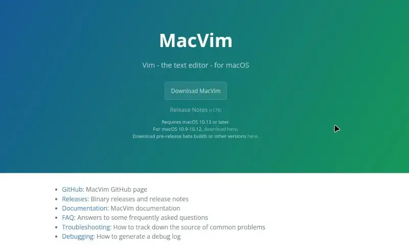 Vim - Text Editor for macOS