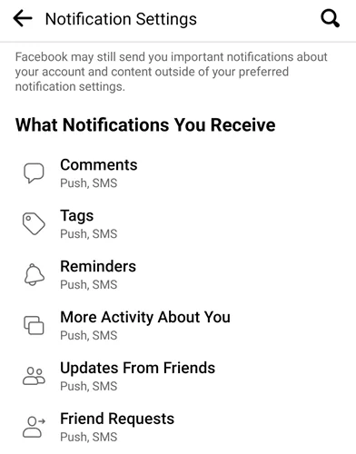 How to Fix Facebook Notifications Not Working on Android and iPhone 11 choose notifi settings