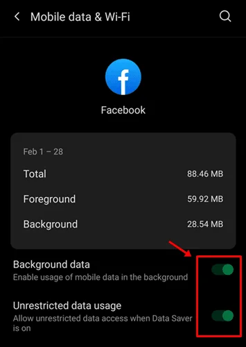 How to Fix Facebook Notifications Not Working on Android and iPhone 13 enable background data