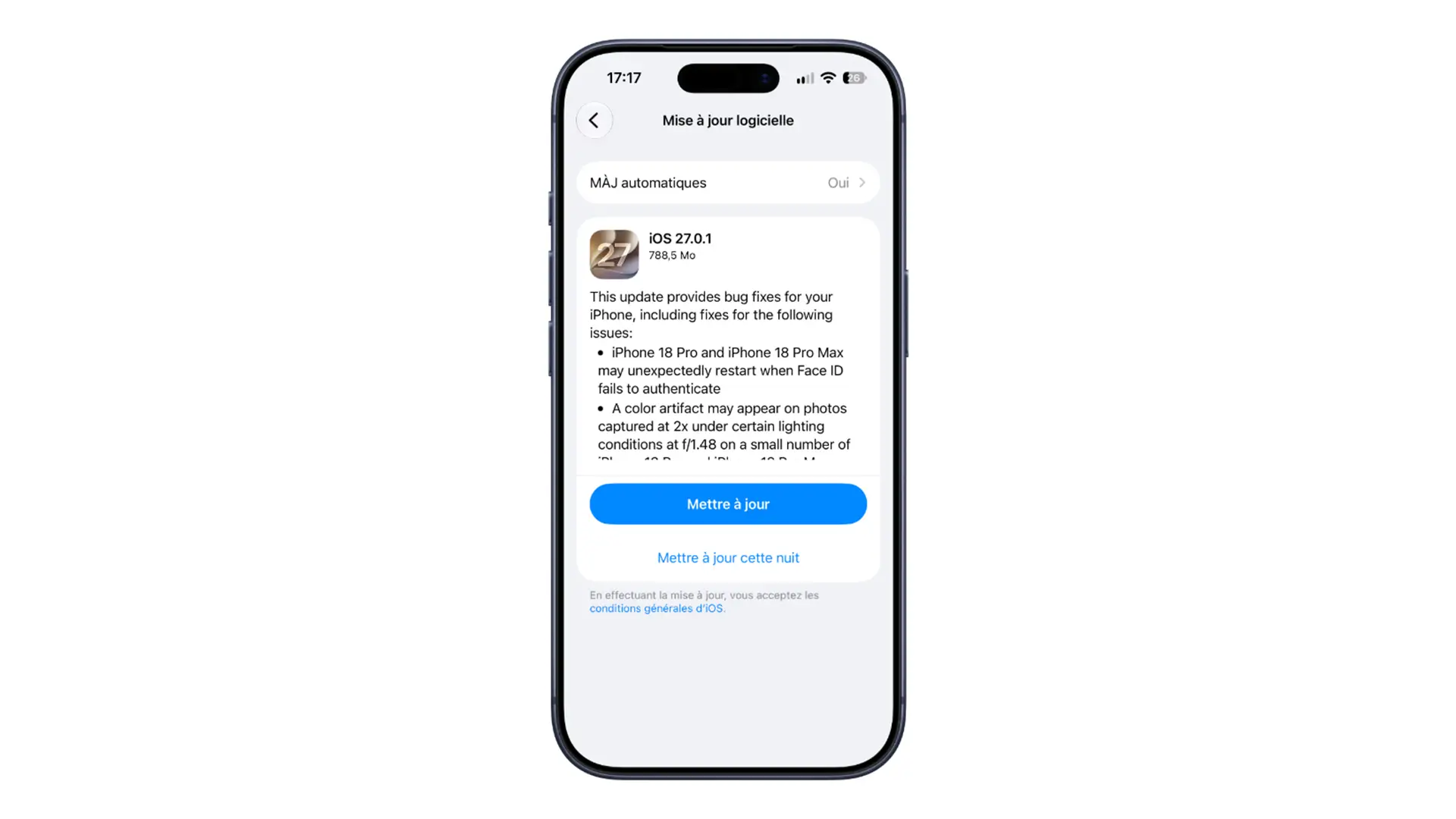 iOS 27.0.1 Is Out: Apple Fixes Face ID, Camera, and Touchscreen Bugs 3 img 6abc14c5194fa